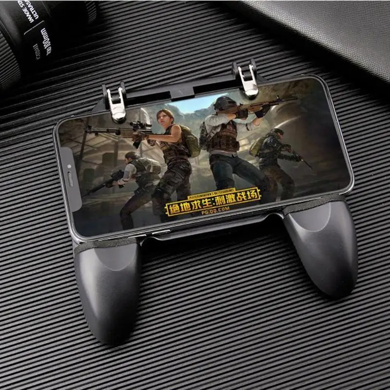 

Smart Phone W10 Gamepad Handle Wireless Controller Gaming Joystick Aim Key Shooter Trigger Fire Button Game Pad for FPS TPS STG