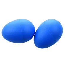 1 пара Пластиковые ударные игрушка, музыкальное яйцо Маракас шейкеры синий