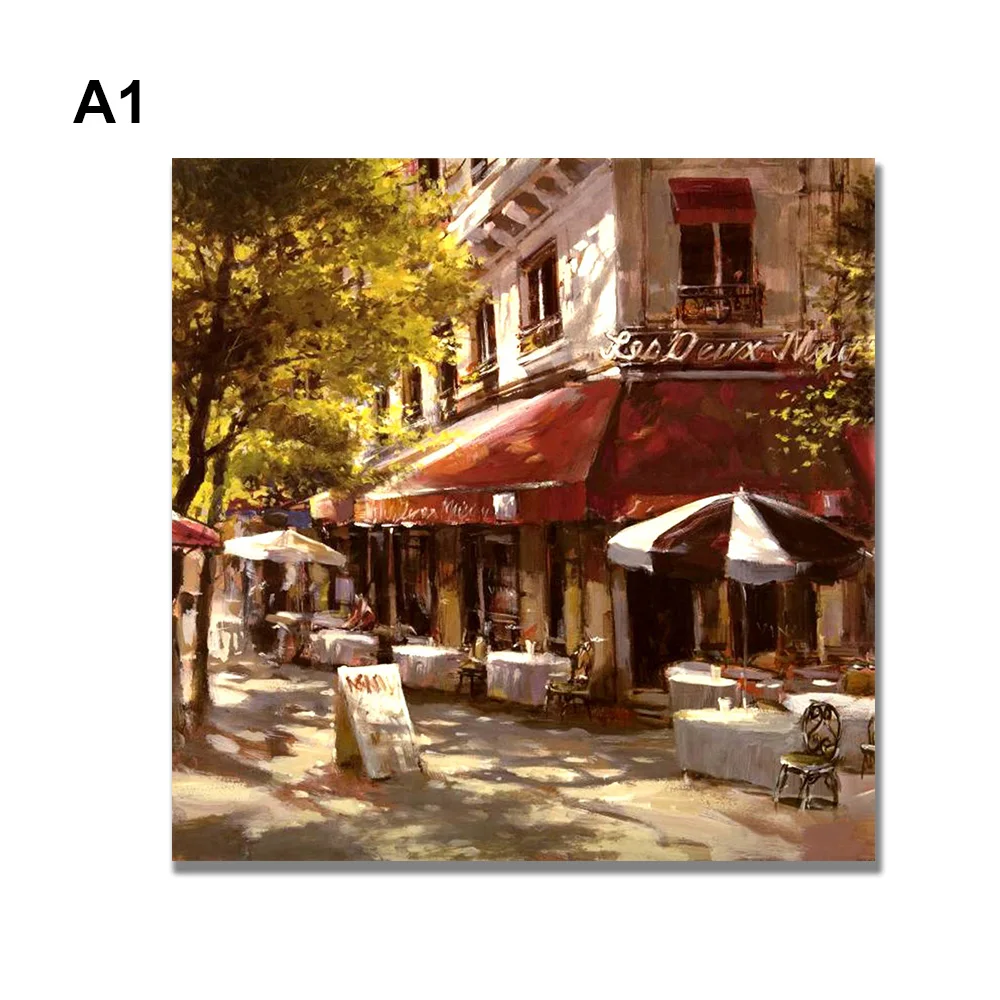 

The Coffee Shop On Canvas Wall Pictures Art For Living Room frameless Home Decor