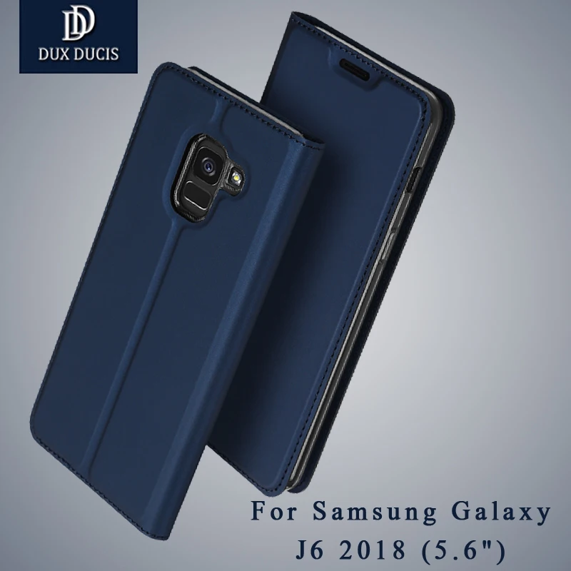 For Samsung Galaxy J6 2018 Wallet Cover DUX DUCIS Coque J4 Leather Flip Case Smasung Plus Phone Cases | Мобильные телефоны и