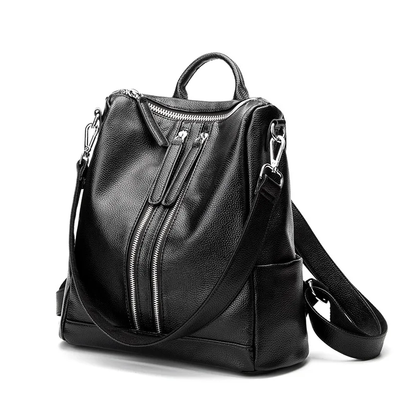 

Designe Women's Backpacks Genuine Leather Female Backpack Women Schoolbag For Girls Large Capacity Shoulder Travel 2019 C446