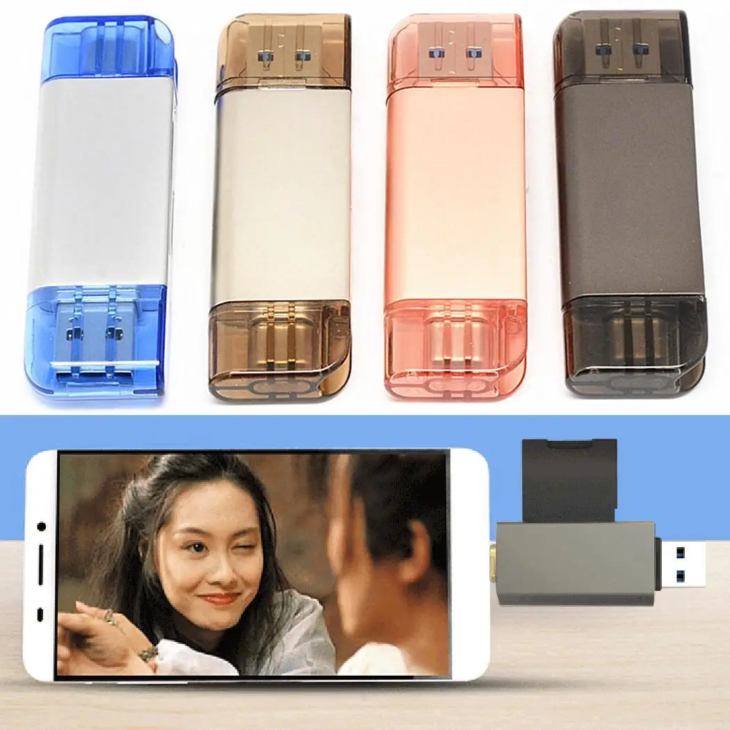 Мобильный телефон многофункциональный TF/SD Type C USB Серебряный розовое золото
