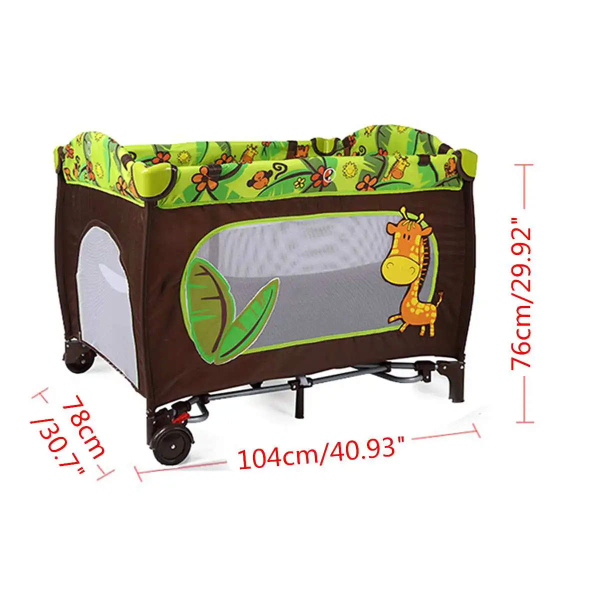 Online Multifungsi Portabel Lipat Boks Bayi Permainan Bed Perjalanan Tidur Tidur Boks Bayi Keranjang Furniture dengan Net 104X78X76 Cm