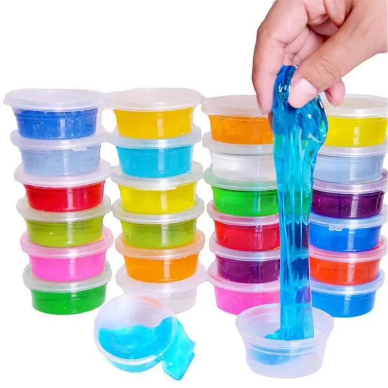 

24Pcs/set Storage Box Snow Mud Foam Ball Packaging SealedEnvironmentally Friendly Plastic Disposable Slime Toy Storage Box