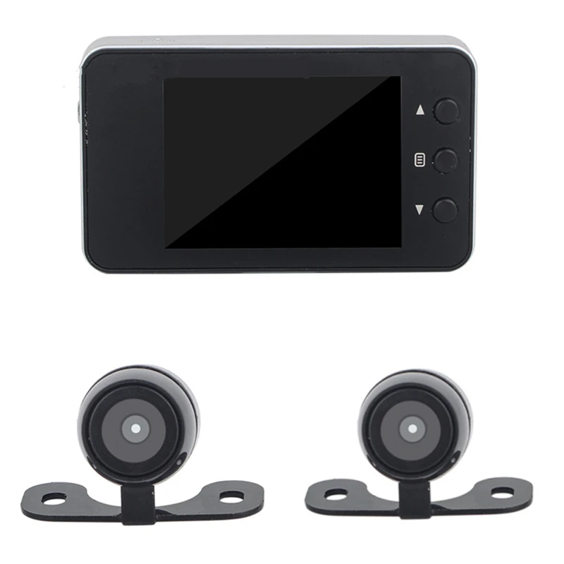 

Motorcycle DVR Dash Cam Full HD 1080P + 720P Dual-track Front & Rear View Motorcycle Camera Black Recorder Box