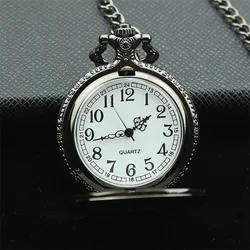 Japanese Kuroshitsuji Black Butler Sebastian Theme Pocket Watch With Necklace Chain women and men cosplay gun color antique