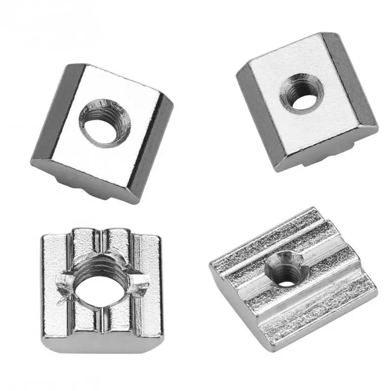 

50Pcs/set Hammer Nuts Carbon Steel Sliding T-slot Nut for 30 Series Profile Accessories Fastener Aluminum