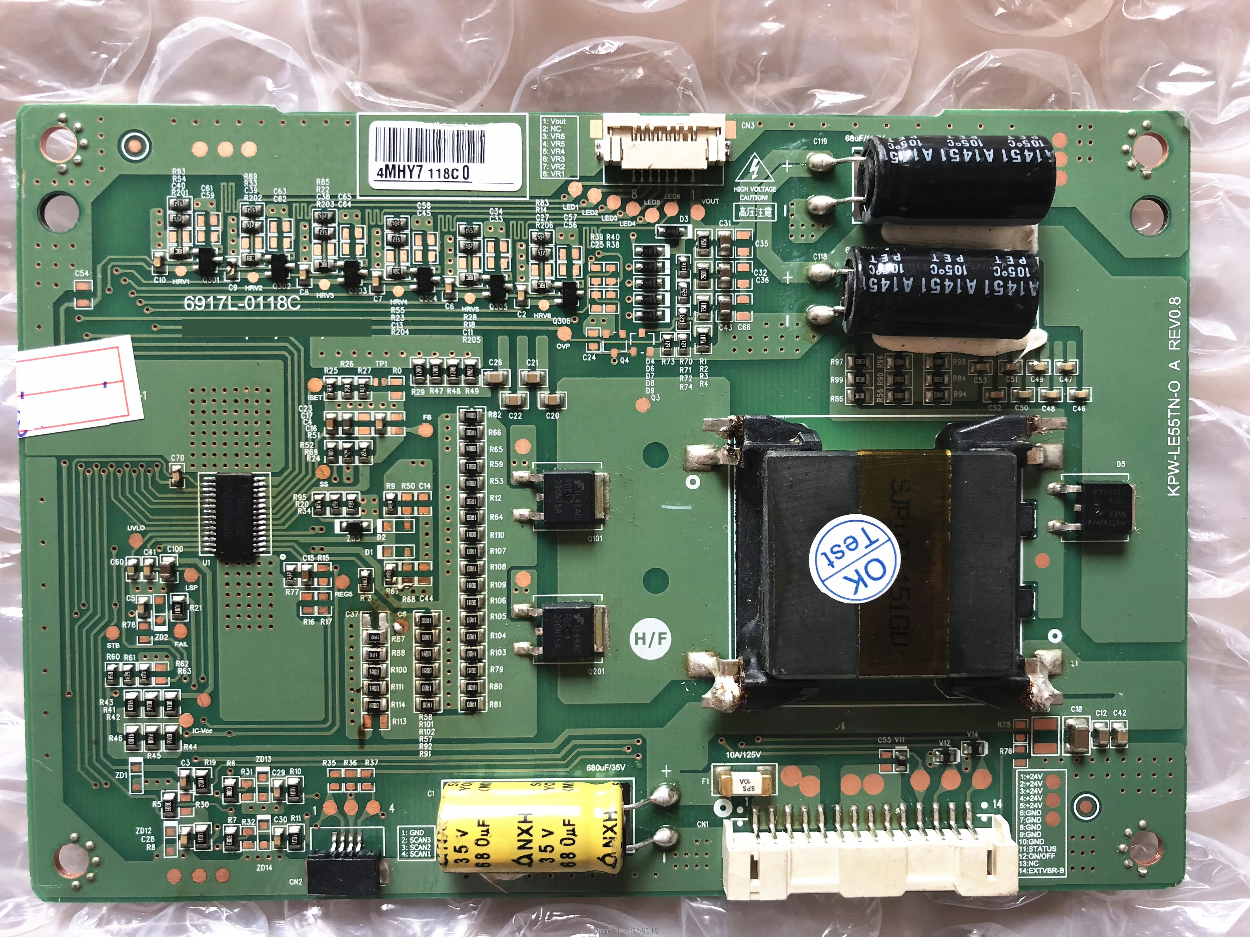 Оригинальная Высоковольтная плата 6917L 0118A B PPW LE55TN O REV0.8 DJ оборудование