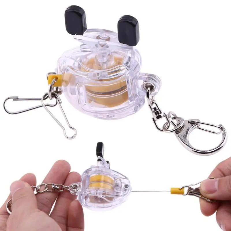 

50cm Fish Wheel keychain Fly Fisherman Spinning Fishing Reel Charactor Miniature Key chain With Key Ring