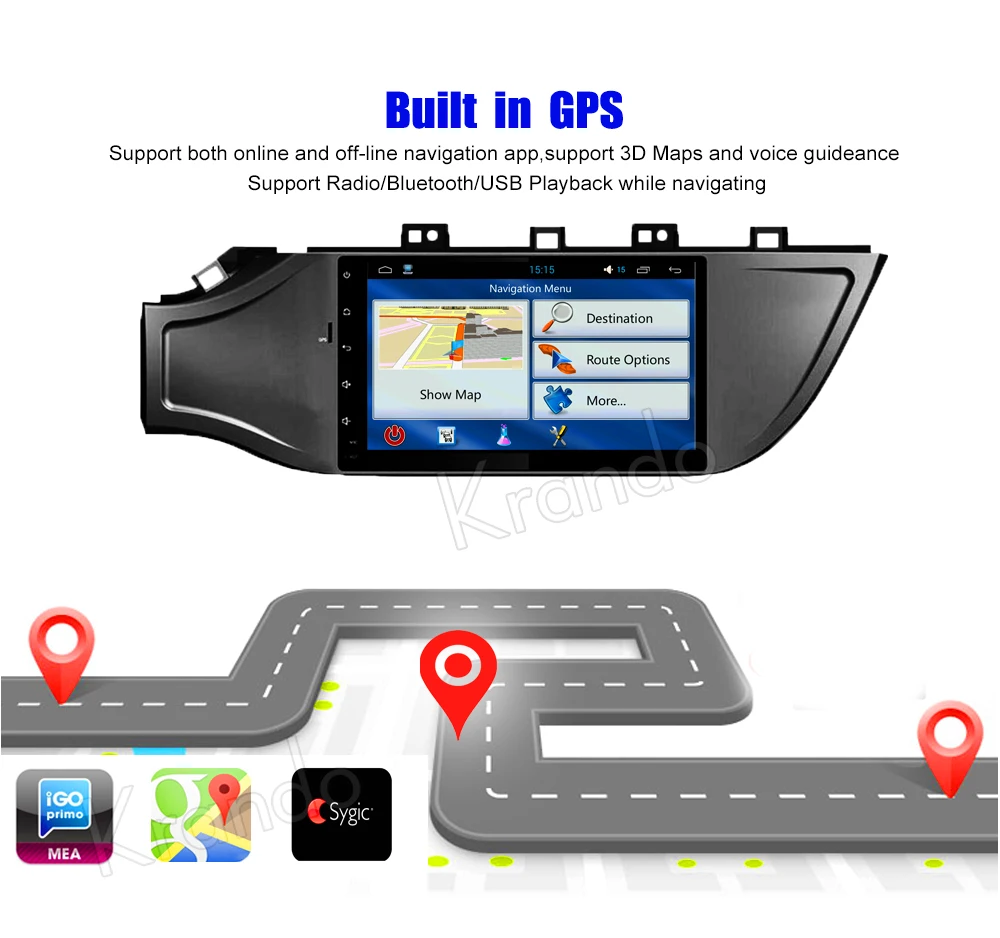 Мультимедийная система для Kia K2 8 1 + 9 дюймов IPS gps wifi BT|Мультимедиаплеер авто| |