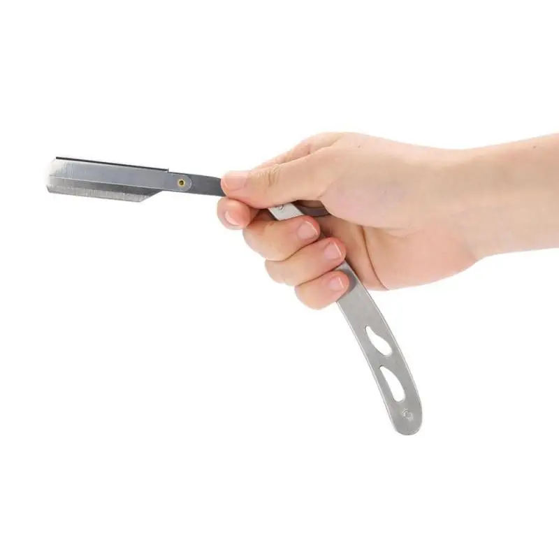 Парикмахерская бритва с прямым краем, профессиональные безопасные Складные лезвия для бритья из нержавеющей стали, нож для бритья, бритвенные станки, подарок b