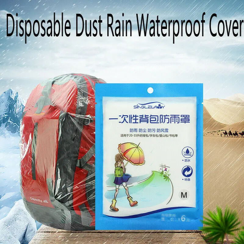 

Waterproof Disposable Outdoor Large Bike Bags Cycling Backpack Travel Rain Cover