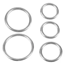1 шт. 5 видов стилей длина дополнительно серебряные Круги 304 нержавеющая сталь сварки уплотнительное кольцо Круглый для Йога висит Дайвинг