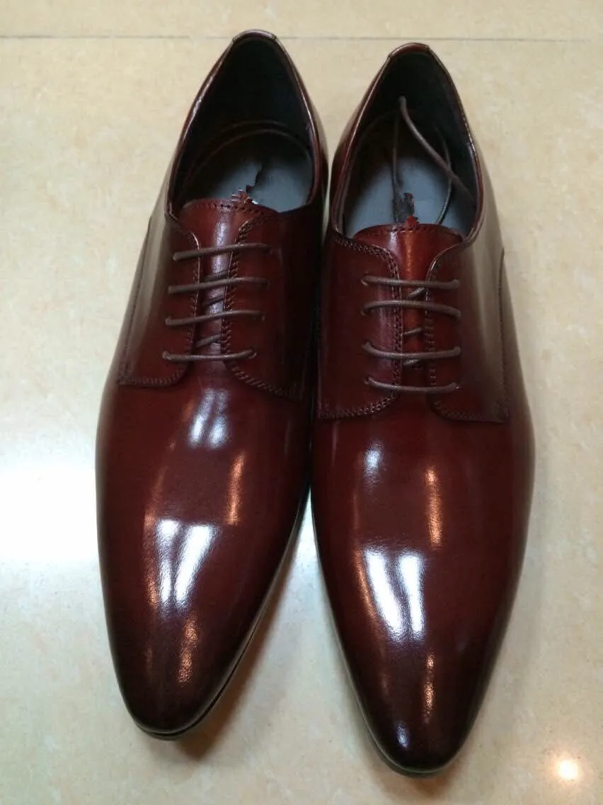 

red men wedding suits tuxedo pointed toe oxfords 2018 lace up genuine leather england dress oxfords shoes italian oxfords man
