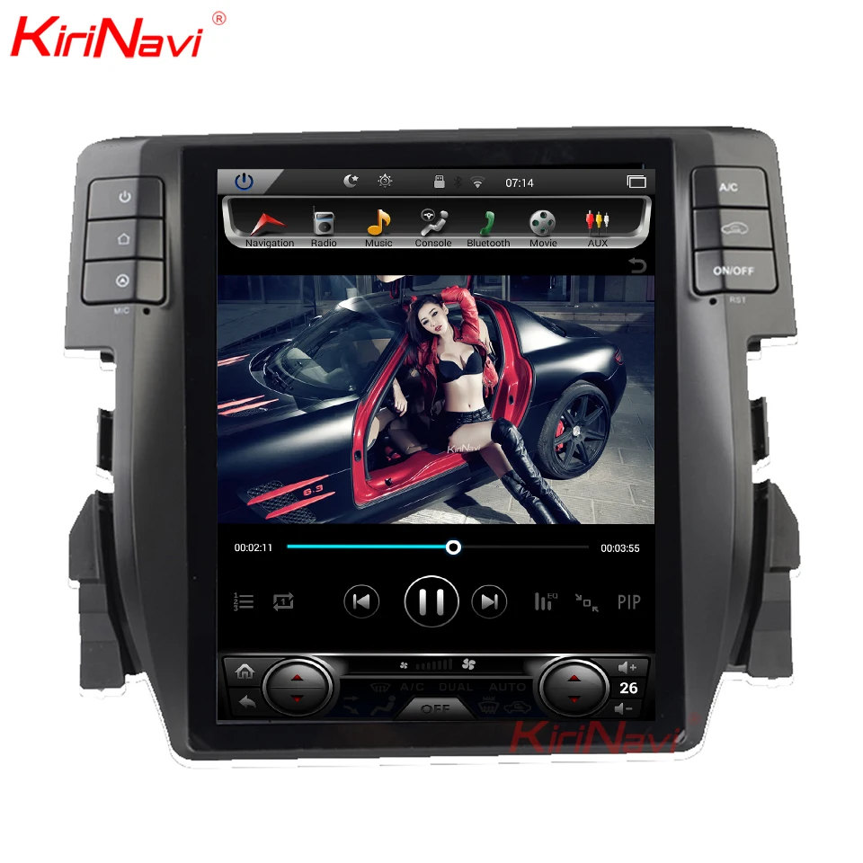 

KiriNavi Vertical Screen Tesla Style 10.4 Inch Android 6.0 Car Radio For Honda Civic Car Stereo GPS Navigation Bluetooth 2016+