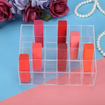 

24 Grid Clear Acrylic Lipstick Organizer Cosmetic Makeup Organizer Storage Box Rack for Lipstick Display Holder Jewelry Box