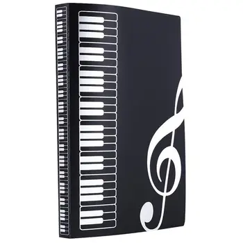 

Music Sheet File Paper Documents Storage Folder Holder PVC.A4 Size,40 Pockets (Black)