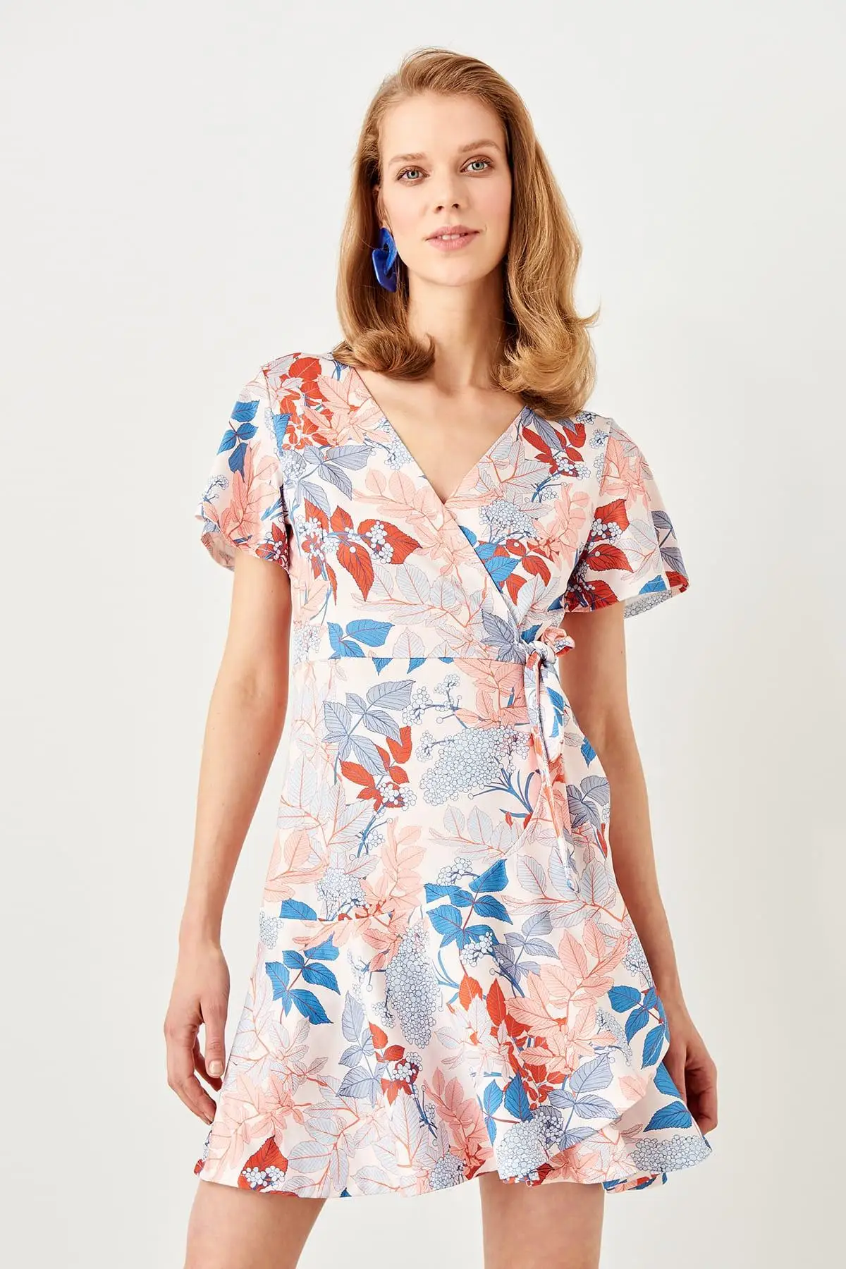 

Trendyol Powder Pattern Double Breasted Knitted Dress TWOSS19VG0146