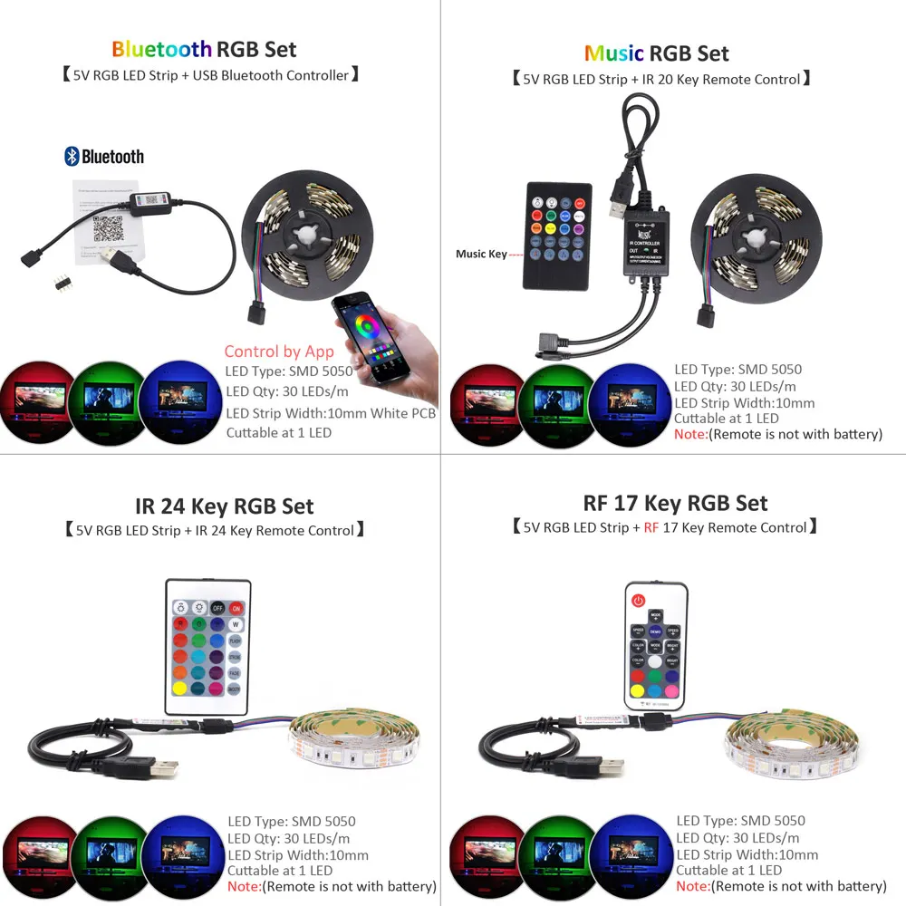 USB Светодиодные ленты светильник 5V 3528 5050 RGB музыка Светодиодная лента лампа ТВ
