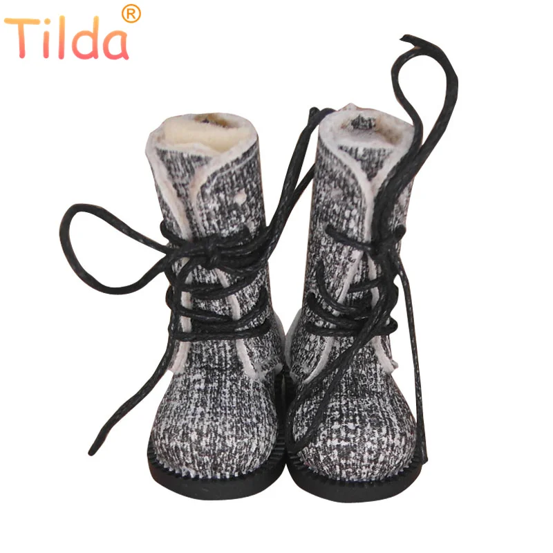 

Tilda 1/6 Doll Boots Toy Shoes For Blythe Pullip Doll,4cm Mini Winter Leather Boots Shoes for Blyth Accessories for Dolls Toys