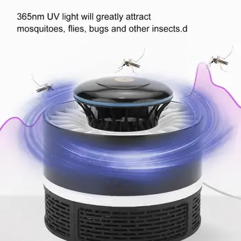 

USB UV Mosquito Killer Lamp Light Indoor Buzz Fly Insect Bug Killer Safe effecial Insect Pest Trap Light for Outdoor Camp
