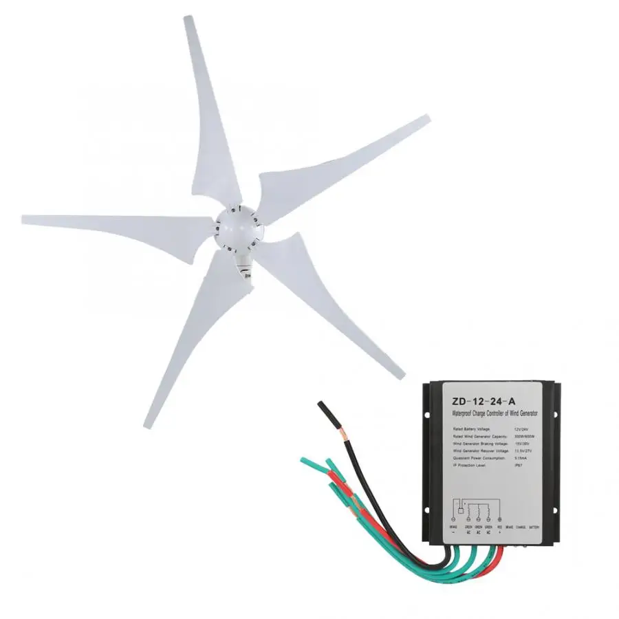 

wind n generator Wind Generator Five Wind Blades 600W Wind Controller for Home /Camping hydro generator