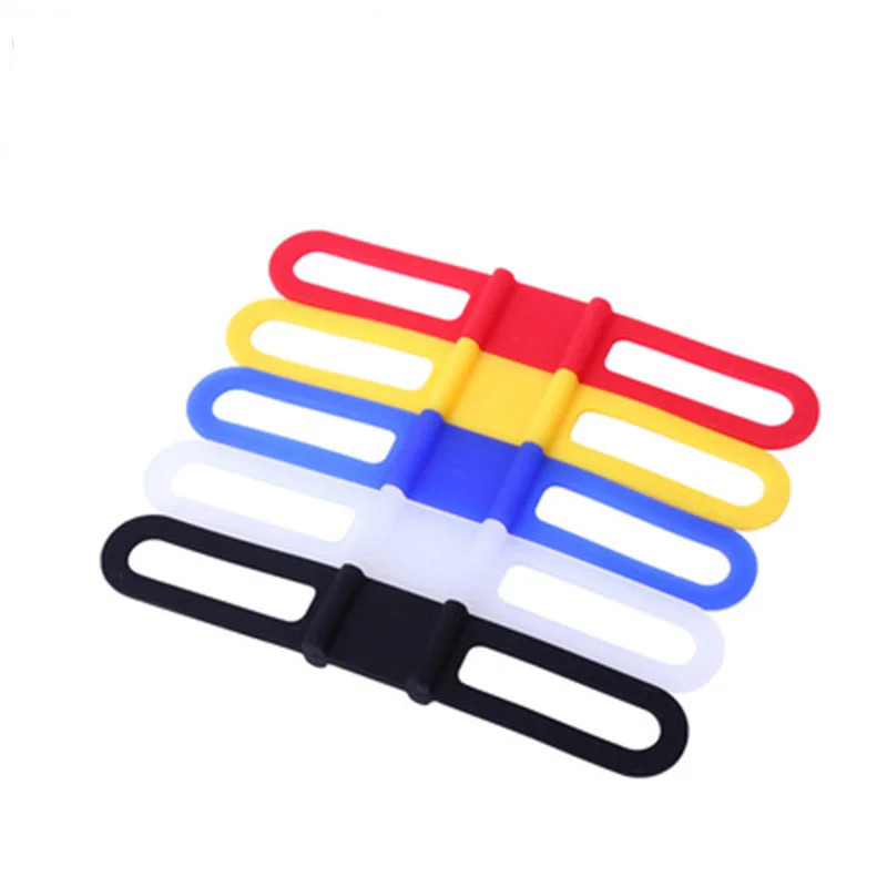 

Cyrusher 5PC bicycle multi-function silicone strap riding equipment accessories color random easy to install compatibility
