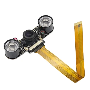 

Night Vision Wide Angle Fisheye Webcam Camera Module IR Sensor LED Light with 16 cm FFC for Raspberry Pi Zero W