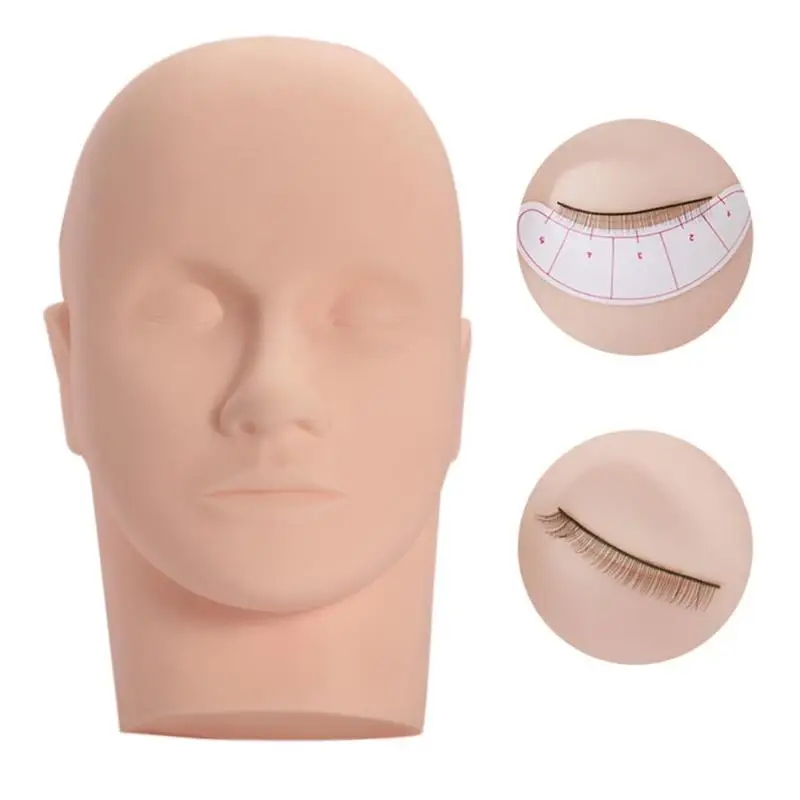 1pc Massage Training Eyelashes Grafted Mannequin Head Makeup Practice Model Fake Mannequin Training Head Model 1pc Massage Training Eyelashes Grafted Mannequin Head Makeup Practice Model Fake Mannequin Training Head Model
