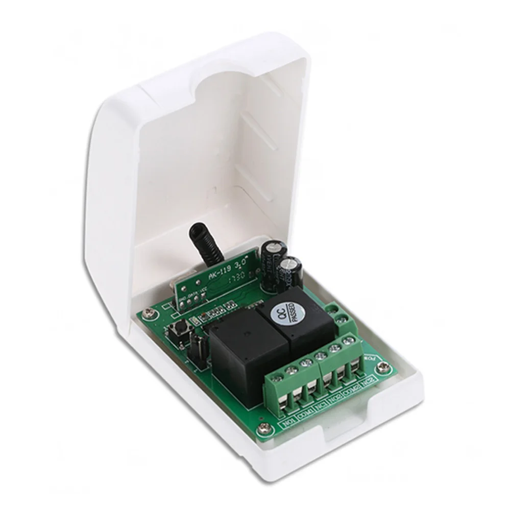 433 Mhz RF DC 12V дистанционный передатчик и AC 220V 2CH пульт дистанционного управления