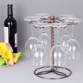 

Free-standing Wine Glass Holder Wine Glass Rack Red Wine Glass Drying Rack for 6 Glasses Stemware Storage Display Rack