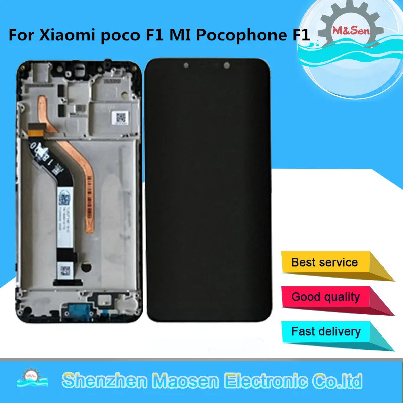 M& Sen для 6,1" Xiao mi Poco F1 mi Poco F1 mi Pocophone F1 ЖК-дисплей+ сенсорный дигитайзер Рамка для Pocophone F1