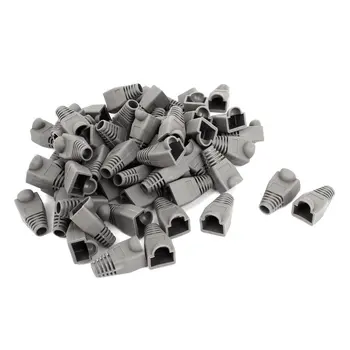 

Ethernet Cable CAT5 CAT6 RJ45 Strain Plug Cover Boot 100PCS Gray