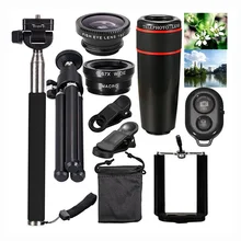 Универсальный Zoomable 8X монокулярный мобильный зум 10 в 1 смартфон камера зум объектив клип оптический набор "телескоп" телеобъектив