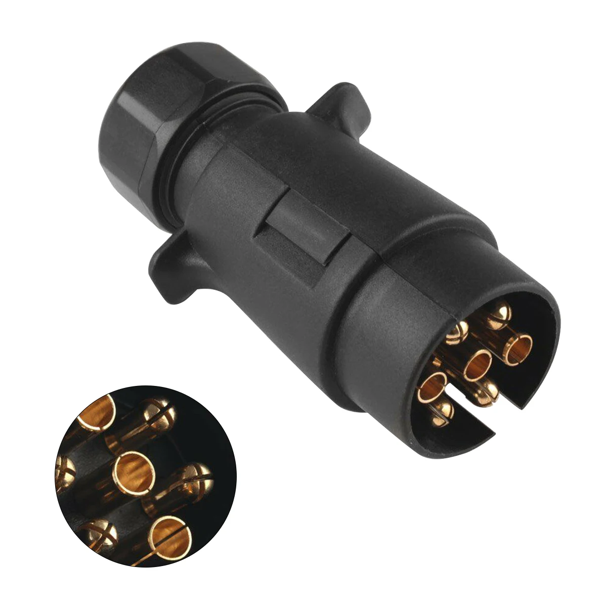 

7 Pin Trailer Caravan Towing Electrics Plug Socket Replacement for Light 12 Volt 12 N