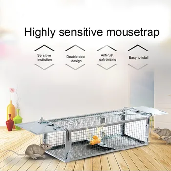 

Behogar Two-door Mouse Rats Rodents Animal Trap with Sensitive Trigger for House Home Farm Restaurant Hotel Office Garage