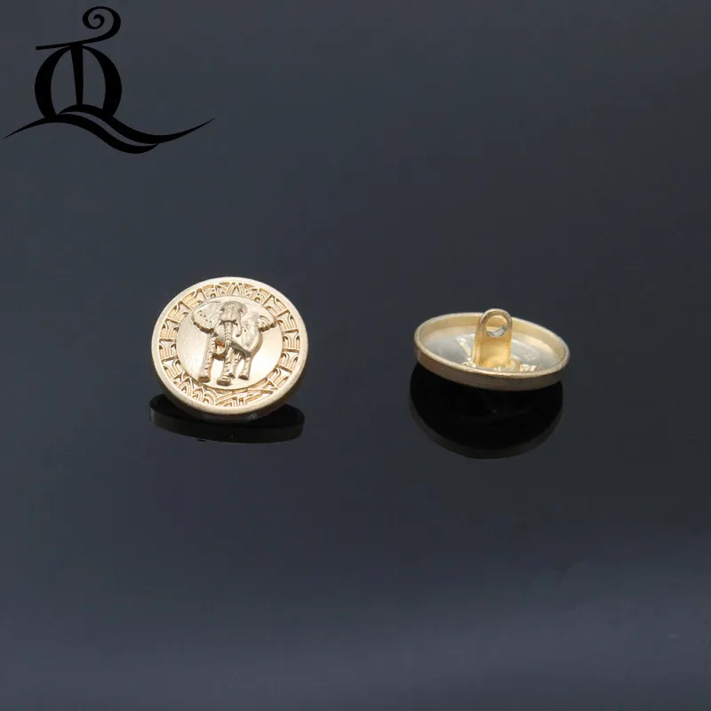 

Free shipping,10PCS high quantity diameter of 20mm gold Elephant metal button, clothing accessories, shirt,brand buttons