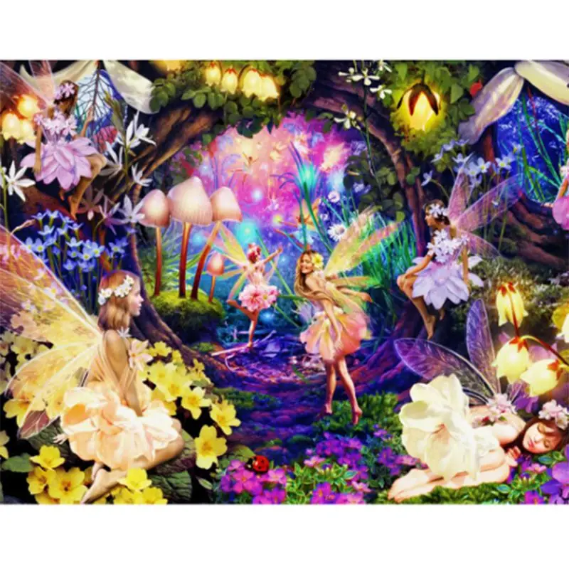 

Large Diamond Painting kit Butterfly Fairy Flowers Embroidery DIY craft