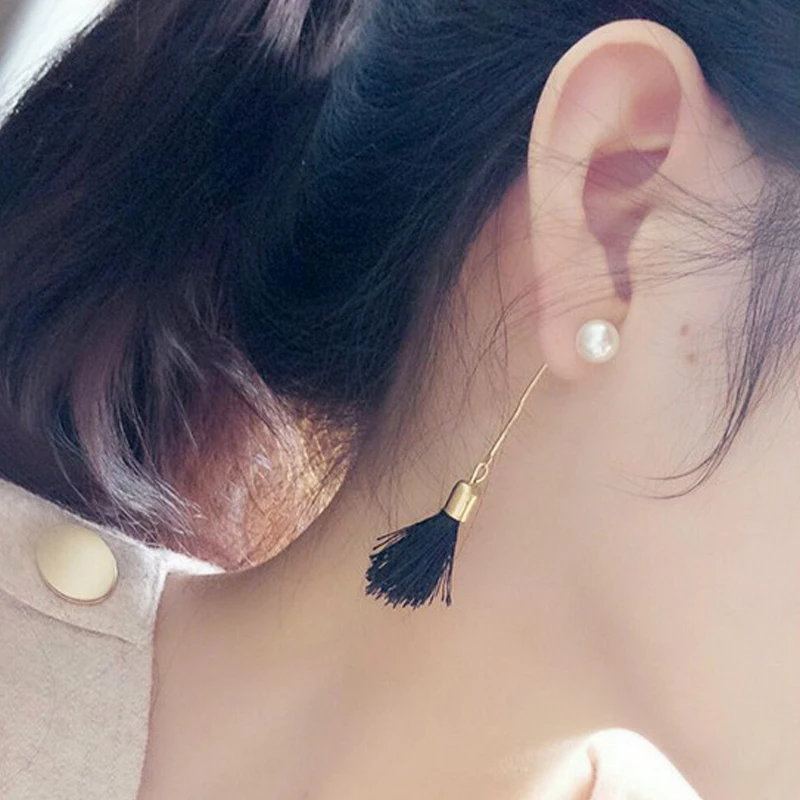 

Earrings Tassel Stud Dangle Fringe Crystal Fashion Silk Rhinestone Ear Jewelry Valentine's Day Gifts