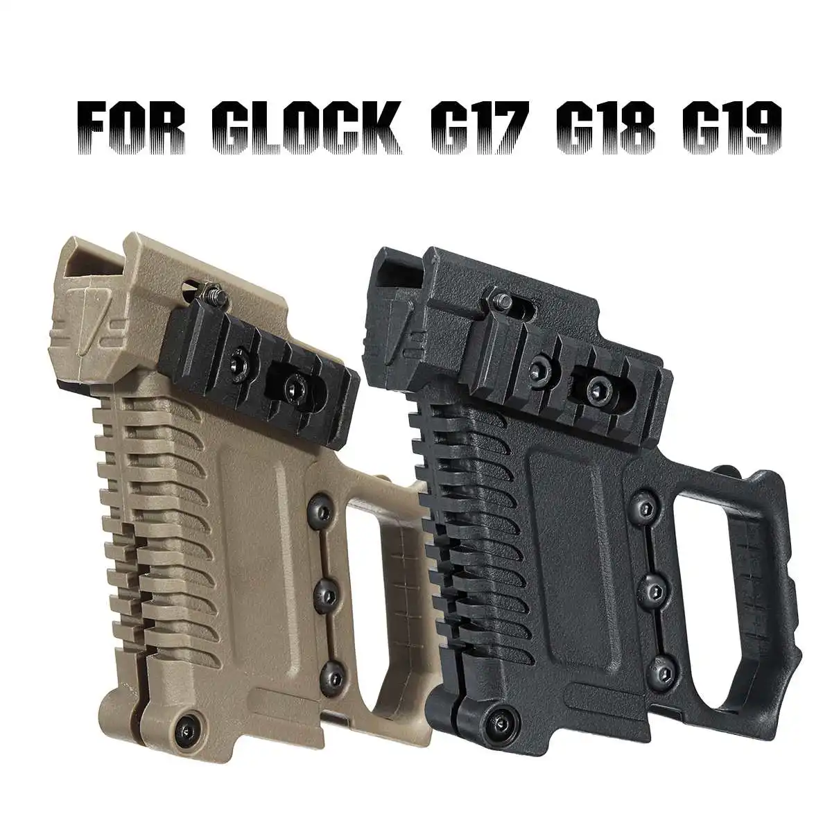 

Airsoft Tactical Guns Holster Foregrip Adapter for Glock Edition G17 G18 G19 Black Sand Gel Ball Blasters Guns Toy Replacement