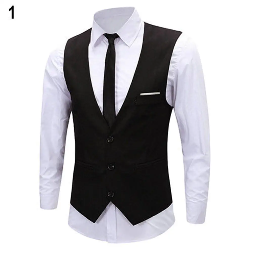 MISSKY New Arrival Dress Vests For Men Slim Fit Mens Suit Vest Male