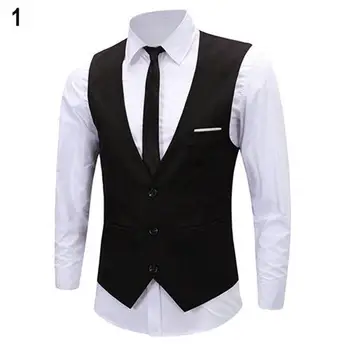 

MISSKY New Arrival Dress Vests For Men Slim Fit Mens Suit Vest Male Waistcoat Gilet Homme Sleeveless Formal Business Jacket