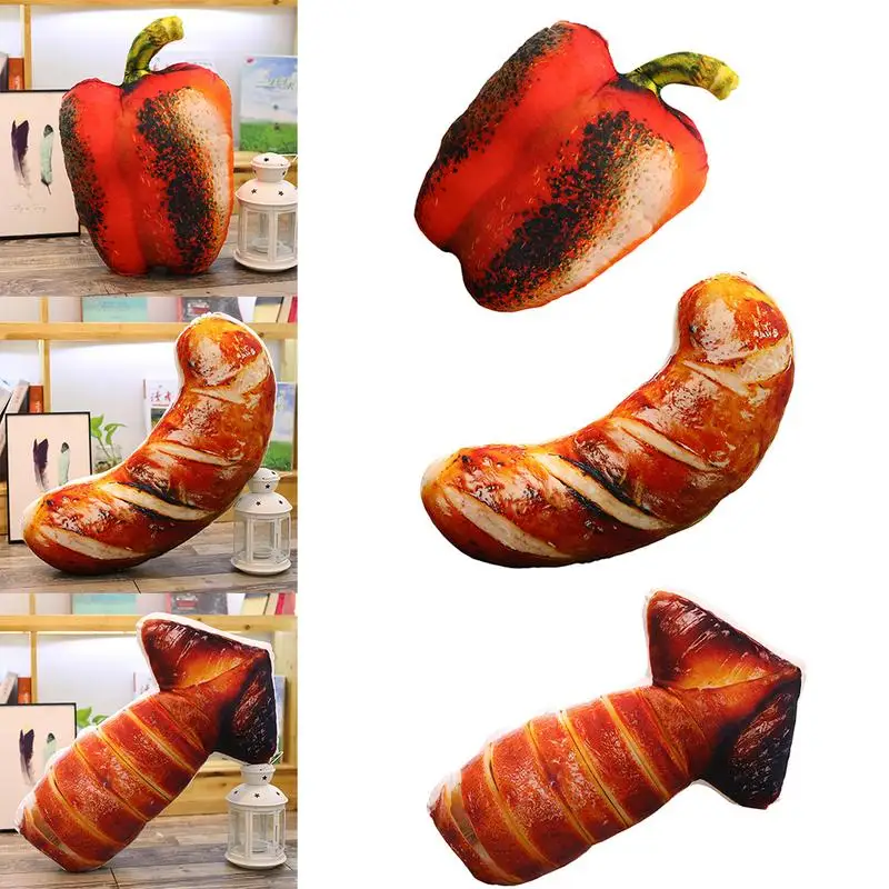 

Simulation BBQ Food Pillows Creative Grilled Chicken Legs Sausage Plush Toys Cushions 3 Styles Funny Home Decorative Pillows