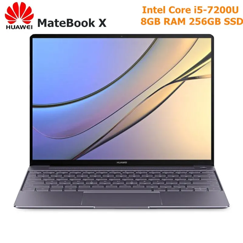 Huawei MateBook X Notebook 13.0 Inch Intel Core I5-7200U 4GB RAM 256GB SSD Computer Windows 10 IPS 2160x1440 Fingerprint Laptop