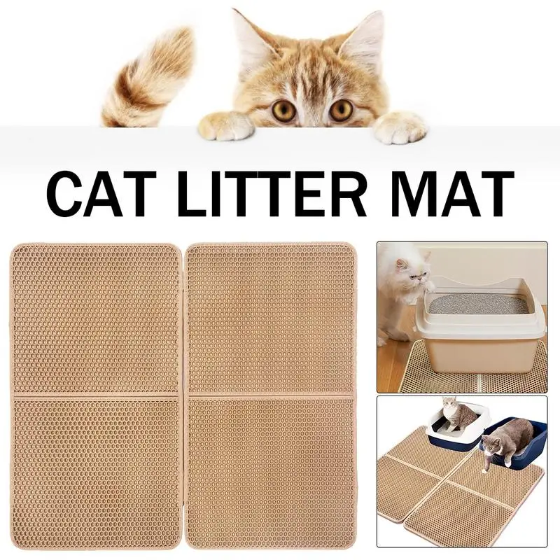 

Waterproof Cat Litter Mat EVA Double Cat Pad Folding Environmentally Friendly Pet Pad More Solid Clean And Hygienic High-elastic