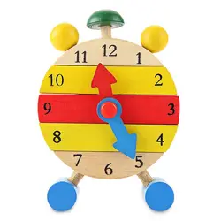 Мини часы-пазл Деревянные Монтессори паззлы игрушечные лошадки Oyuncak для детей цифровой время обучения Образование обучающие игры