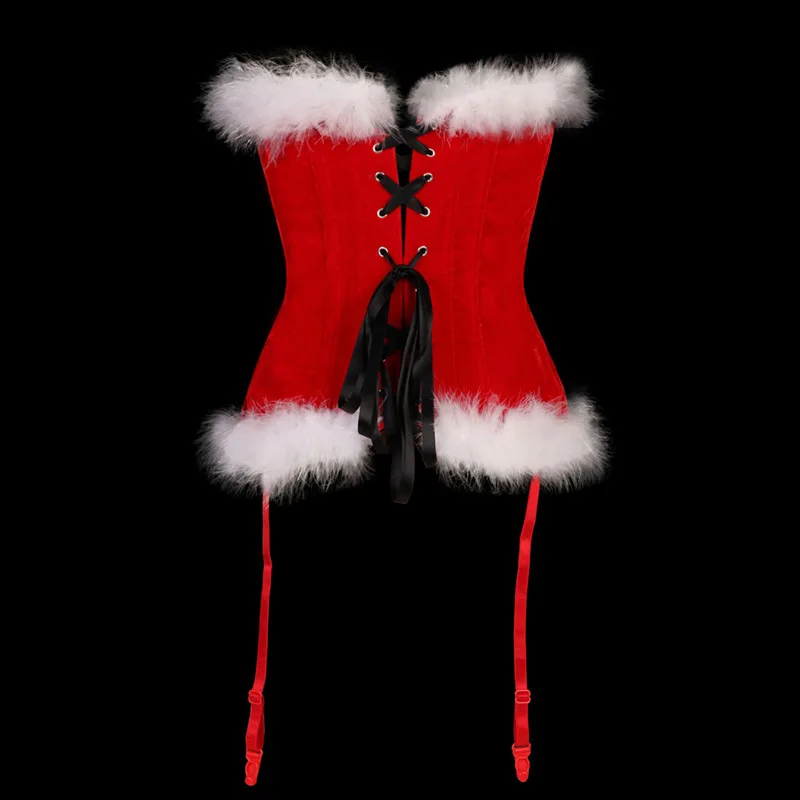 W-Yunna/Новое поступление, Рождественская женская блуза, сексуальный красный корсет-бюстье со стальным каркасом, корсетный Топ, корсетный корсет, зимние вечерние костюм-корсет