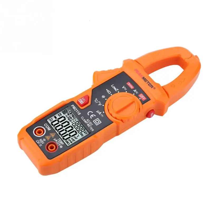 PEAKMETER PM2118 6 в 1 ЖК дисплей цифровой Дисплей AC DC клещи переменного тока AC/DC