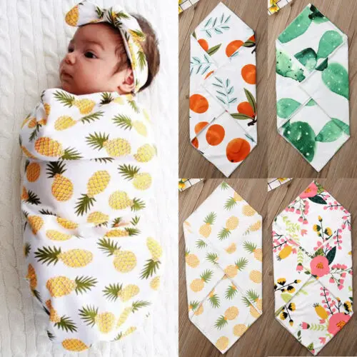 

Newborn Baby Flower Cotton Snuggle Swaddling Wrap Blanket Kids Infant Soft Sleeping Bag Swaddle Towels Blankets 0-3M