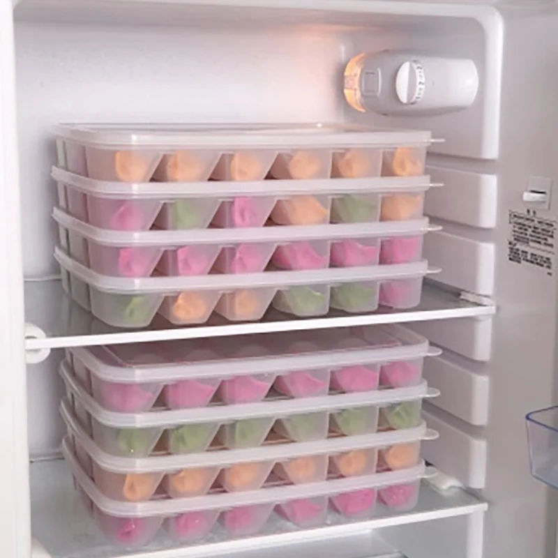 

Food Storage Microwave Safe Organizer Frozen Dumplings Container Refrigerator Fresh Without Grid Storage Box